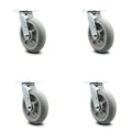 Thermoplastic Rubber Swivel Caster Set 4 M546
