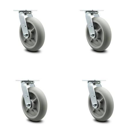Thermoplastic Rubber Swivel Caster Set 4 M546