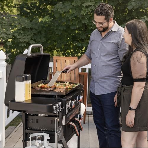 28 inch Black Stainless Steel Gas Griddle with Hood F401