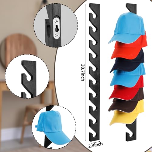 Reddish Brown Wooden Hat Rack with 10 Hooks I502