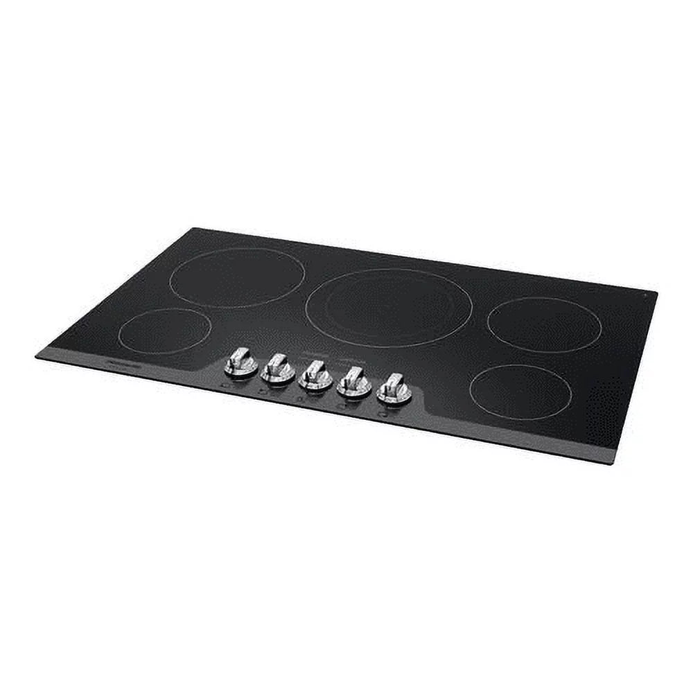 36 Electric Cooktop with 5 Elements Ceramic Glass Stainless Steel P181733