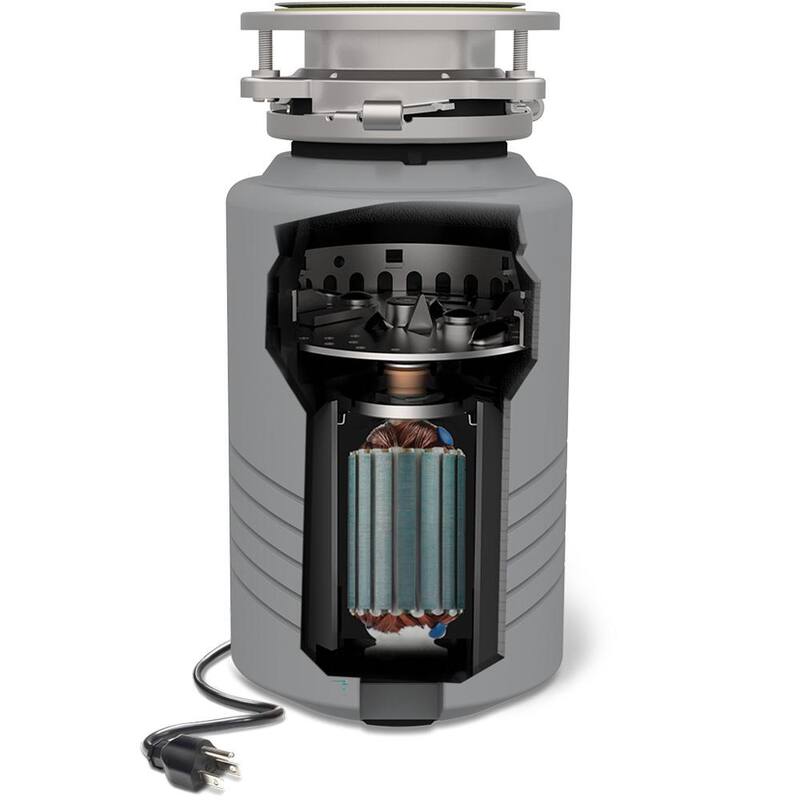 1/3 hp Continuous Feed Garbage Disposal with Power Cord E86806