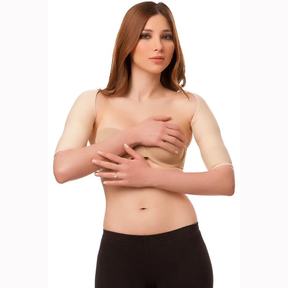 Above Elbow Sleeves with Hook & Eye Closure XL Black X9141