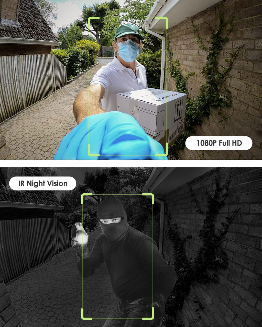 1080P HD WiFi Video Doorbell Camera with Chime D752037