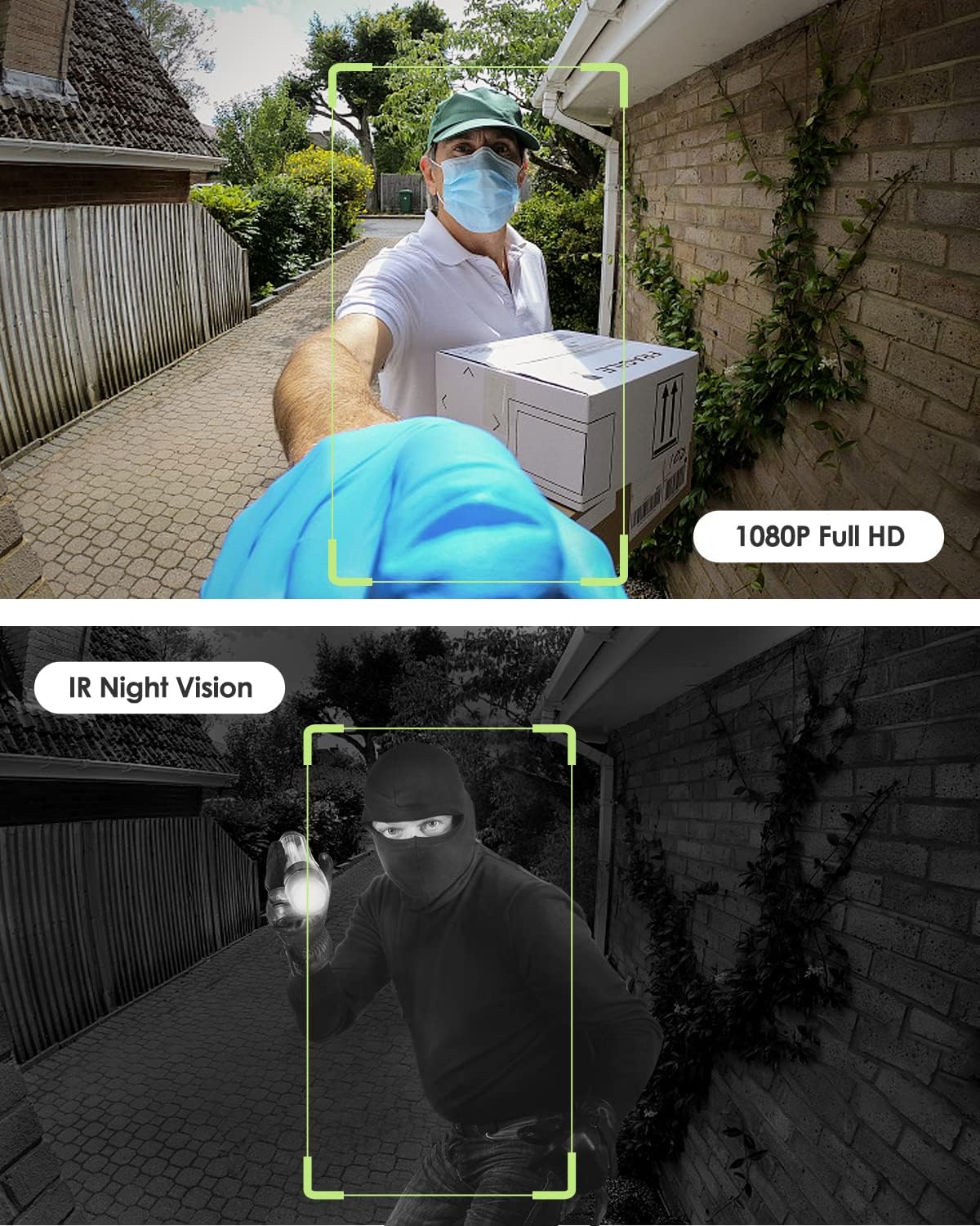 1080P HD WiFi Video Doorbell Camera with Chime D752037