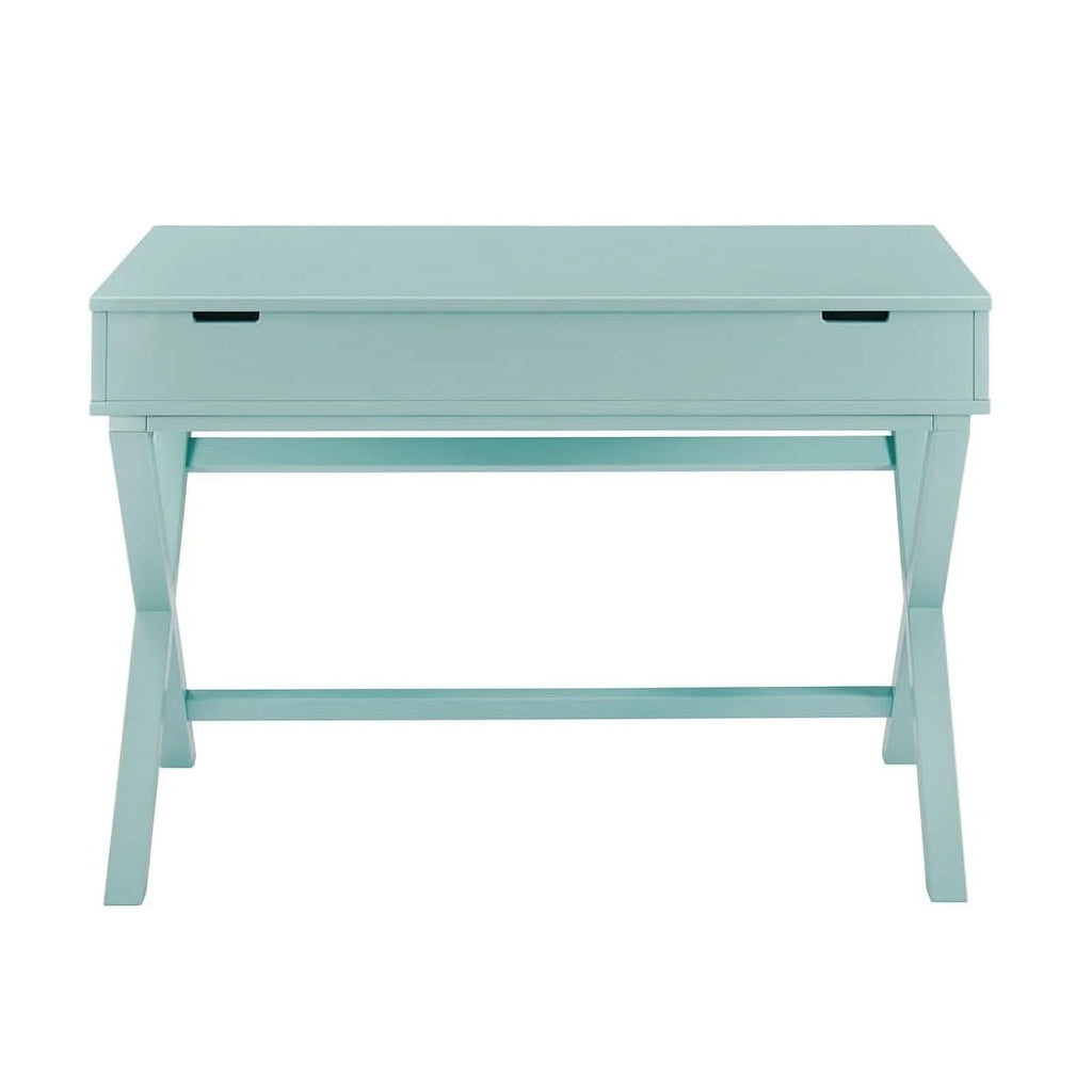 Turquoise Blue Wood Lift Top Desk M78336