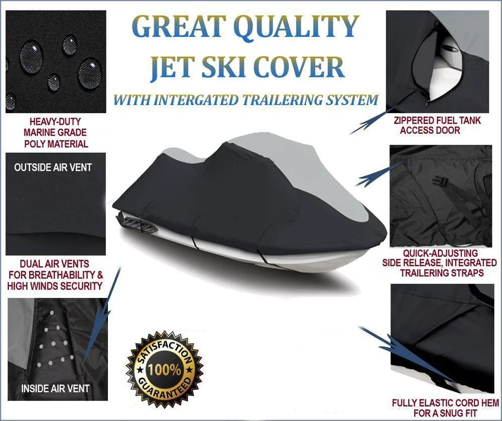 JETSKI Cover Compatible for Yamaha Wave Runner 800 1997-2000 Watercraft Jet Ski PWC Cover 1-2 Seater H3127