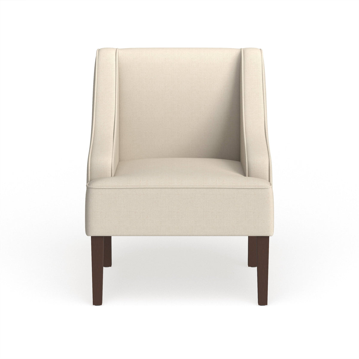 Cream Swoop Arm Accent Chair H20576