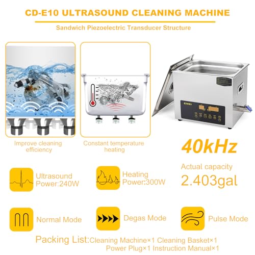 3L Ultrasonic Cleaner Stainless Steel with Heater Timer S2700