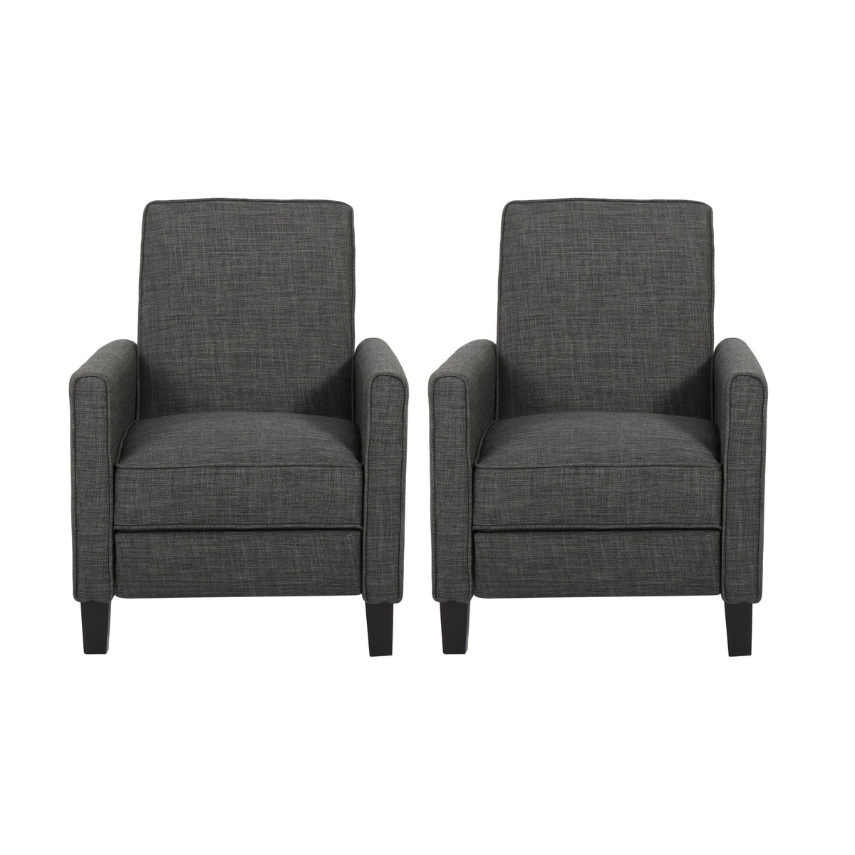 Set of 2 Fabric Recliner Moss Gray L447