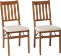 Fruitwood Finish Folding Chair Set of 2 P7721