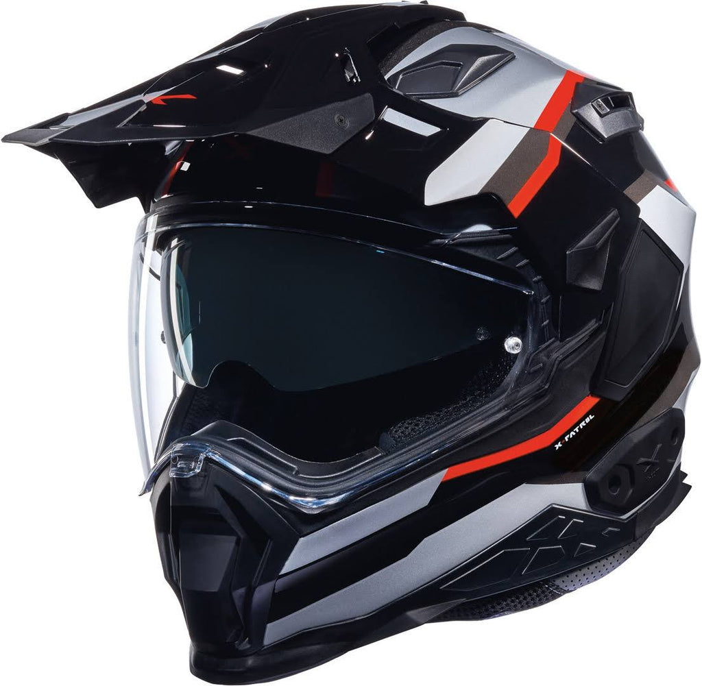 Black/Silver/Red Enduro Helmet C693525