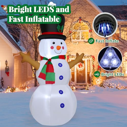 4 FT Christmas Inflatables Snowman with LED Lights J454097