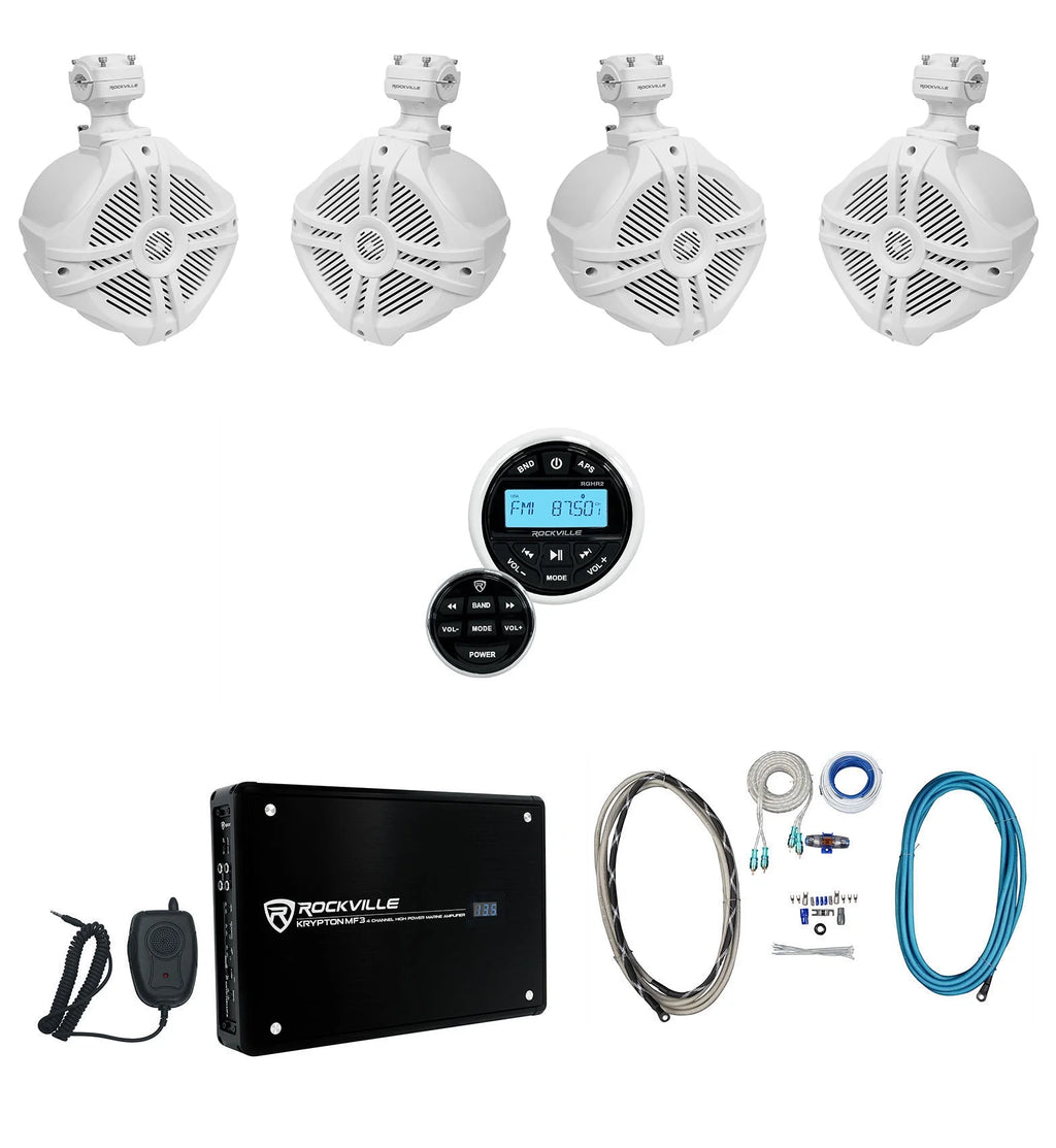 Marine Bluetooth Receiver with Remote, 6.5" Wakeboards, Amplifier I1160