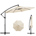 Dark Gray Offset Cantilever Umbrella with Cross Base J328086