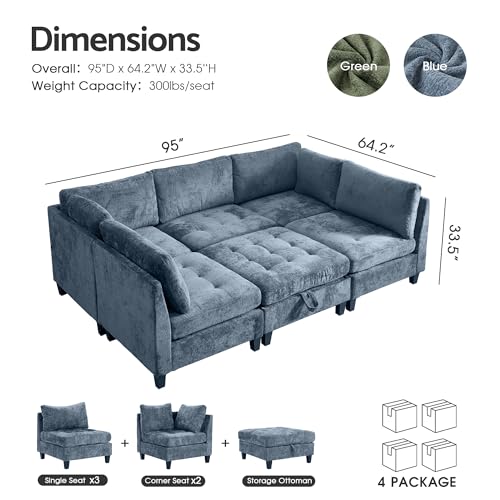 Oversized Modular Sectional Sofa X114
