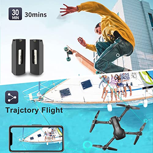Black 1080P HD FPV Camera Drone with 2 Batteries K273246