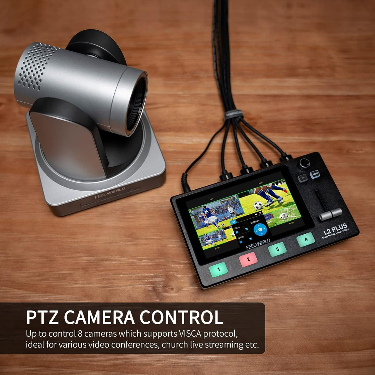 Multi Camera Video Mixer Switcher with 5.5 inch LCD Touch Screen A565