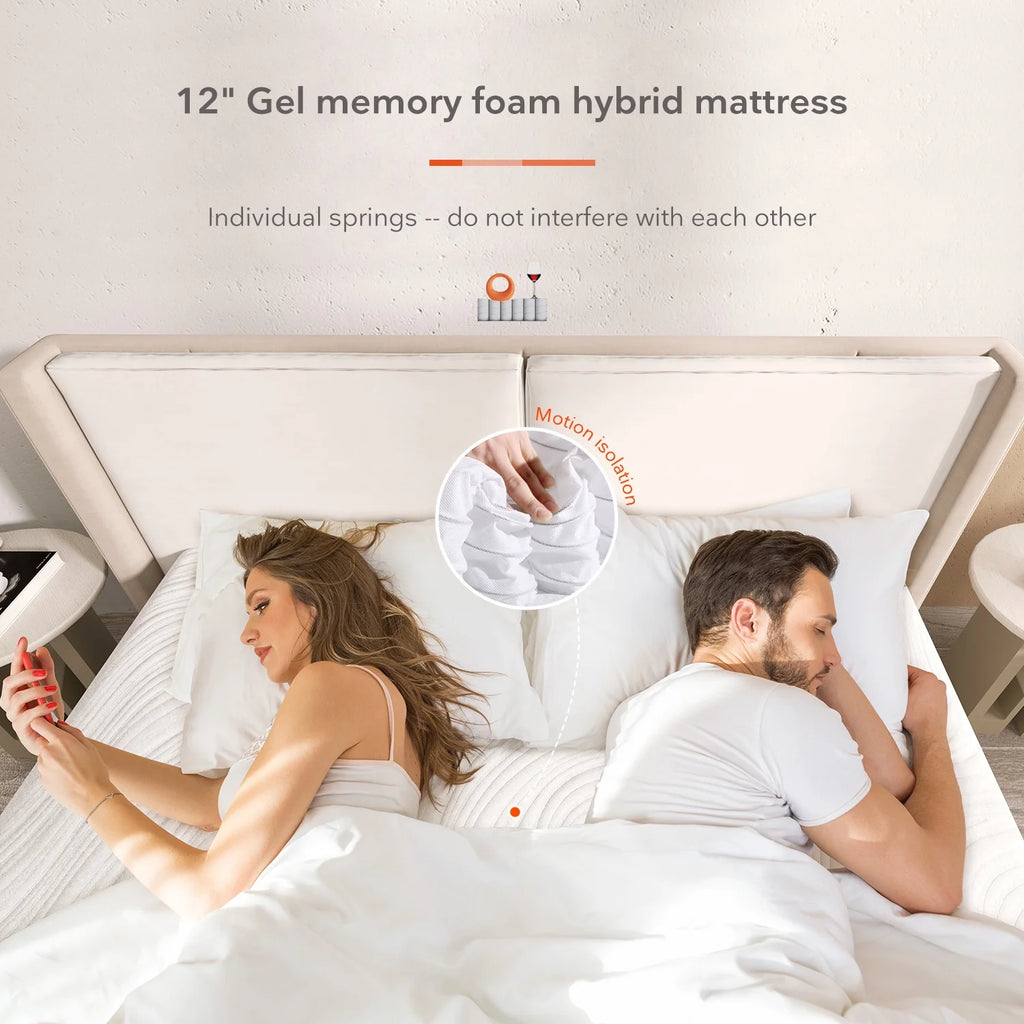 10 Inch Queen Memory Foam Pocket Spring Hybrid Mattress L8285