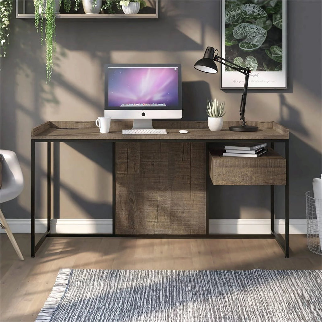 Oak Wood Writing Desk with USB Plug H27120