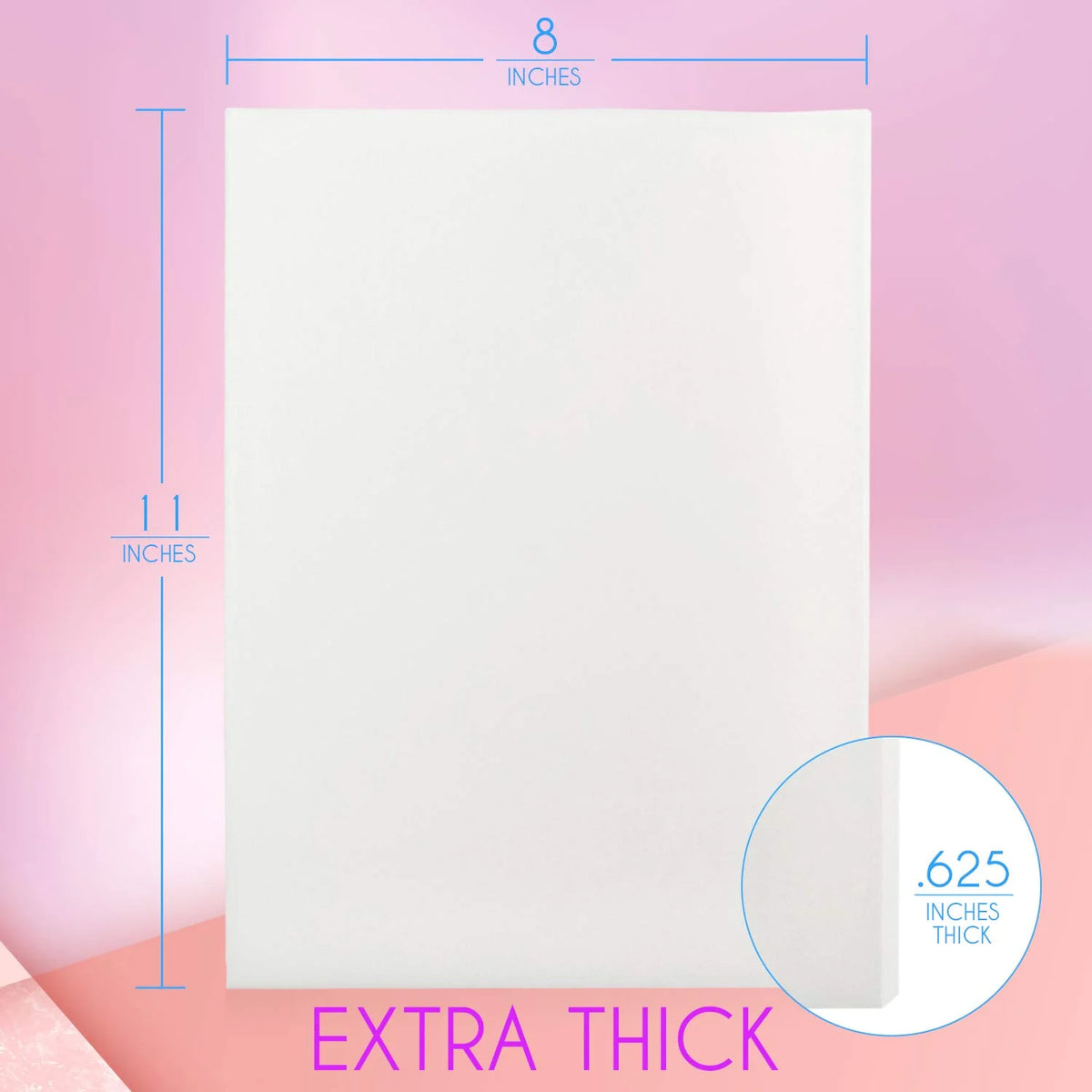 Extra Thick Lipo Foam Post Surgery Ab Board Medical Grade Foam White 3 pack A35225
