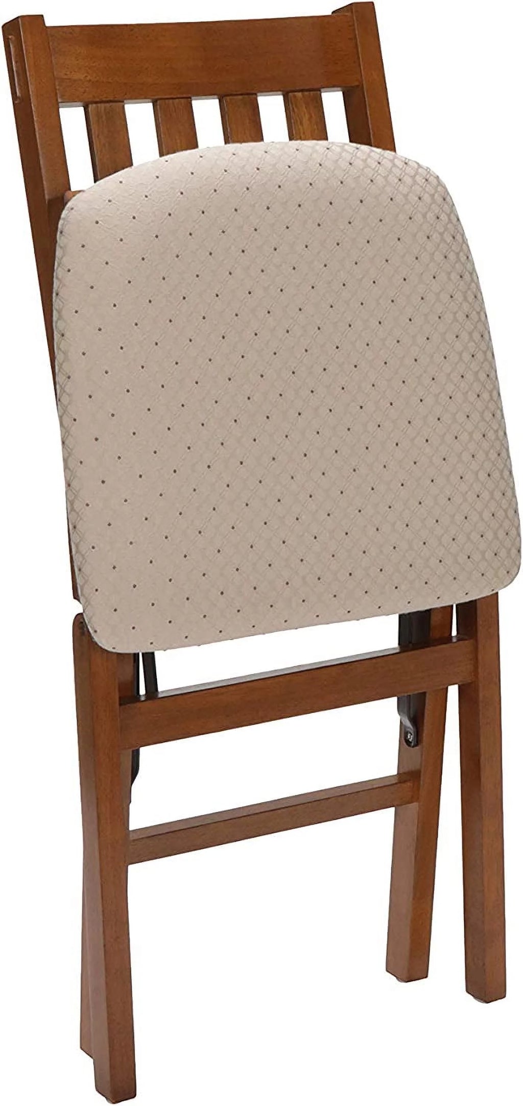 Fruitwood Finish Folding Chair Set of 2 P7721