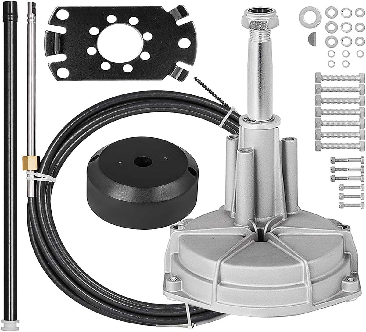 Boat Steering Control Cable 16 Feet Mechanical Rotary Steering Kit A264