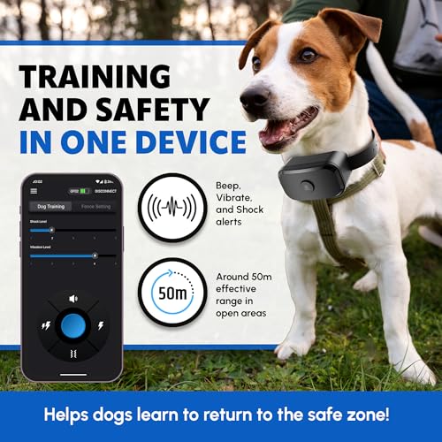 GPS Dog Fence with Remote Training Waterproof Collar System W480121