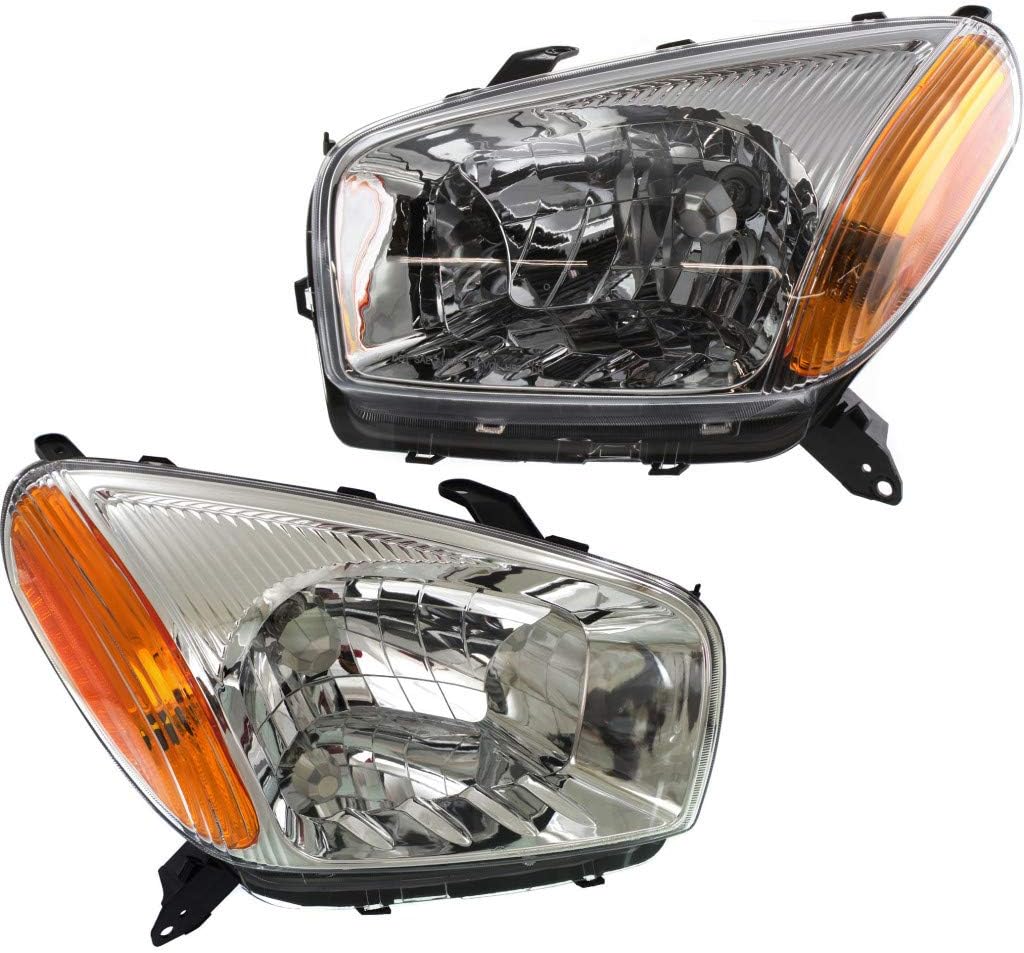 Chrome Headlight Assembly Pair for Toyota RAV4 2001 2002 2003 C8318
