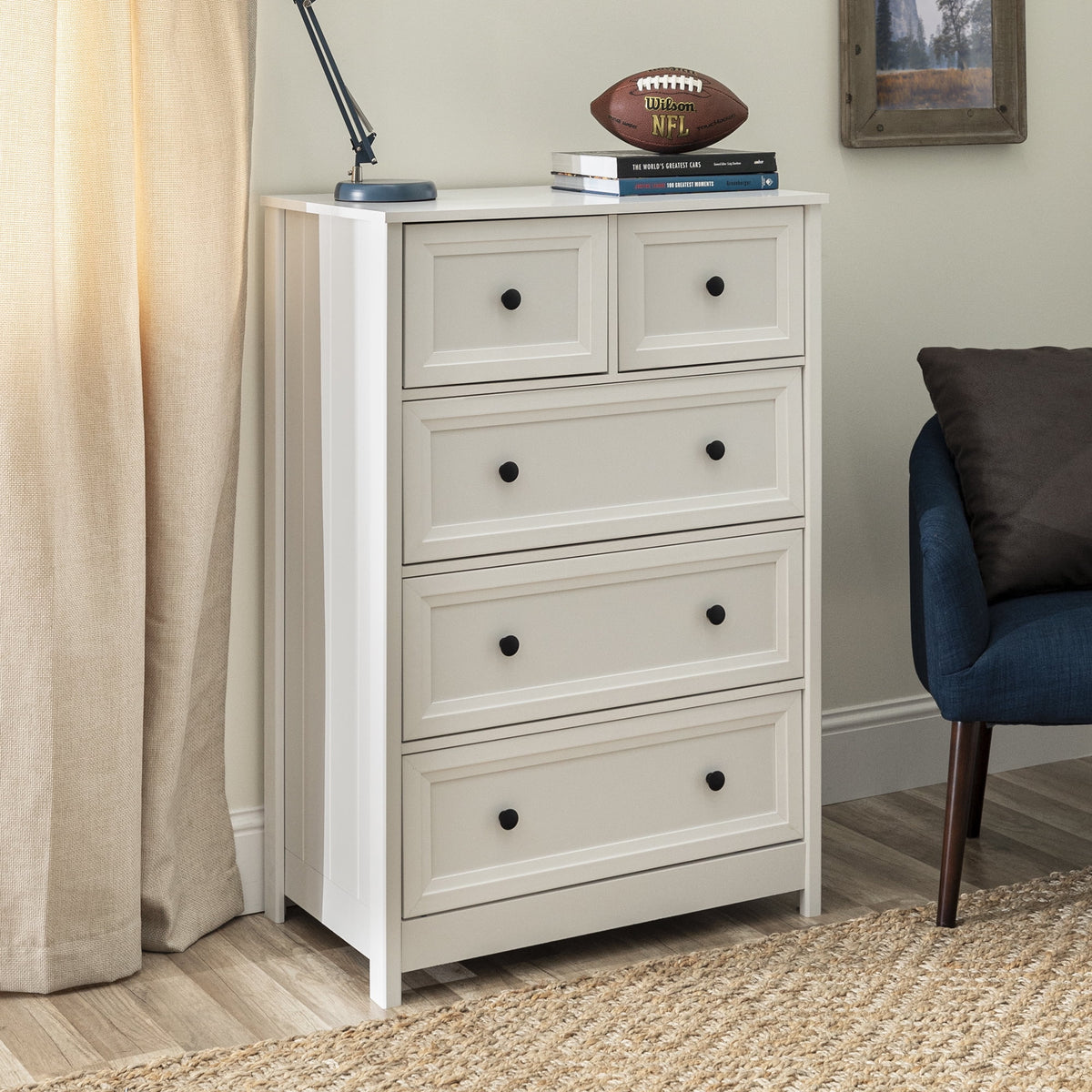 White 5-Drawer Dresser Z6923