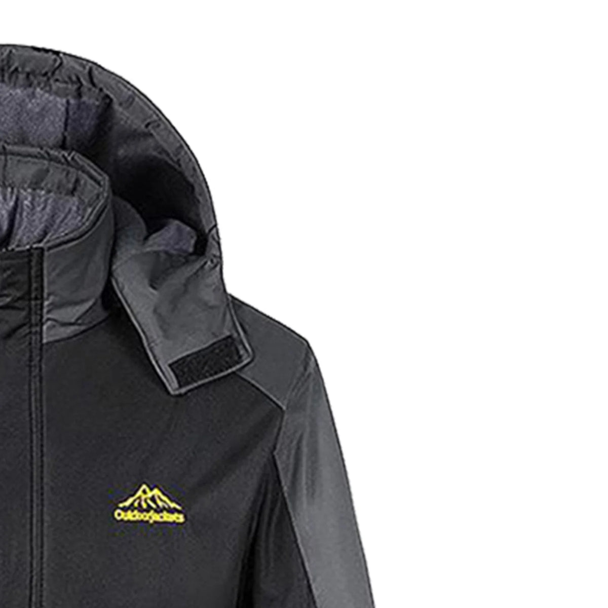 Men's Waterproof Ski Jacket Winter Warm Snow Coat with Removable Hood Black Y461