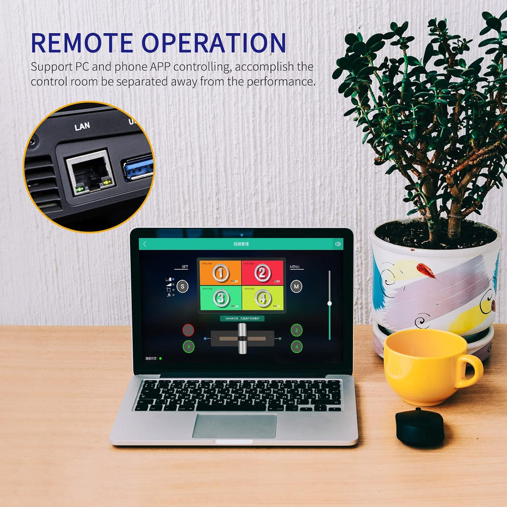 Multi Camera Video Mixer Switcher with 5.5 inch LCD Touch Screen A565