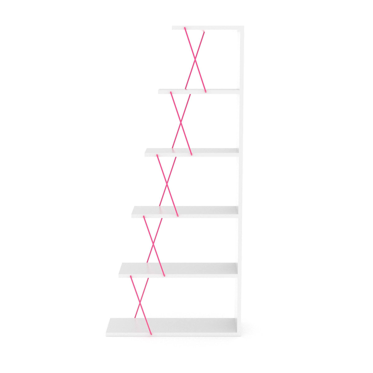 White-Pink Bookcase Z4067