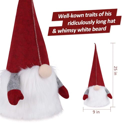 25 Inch Plush Gnome Christmas Tree Topper F951