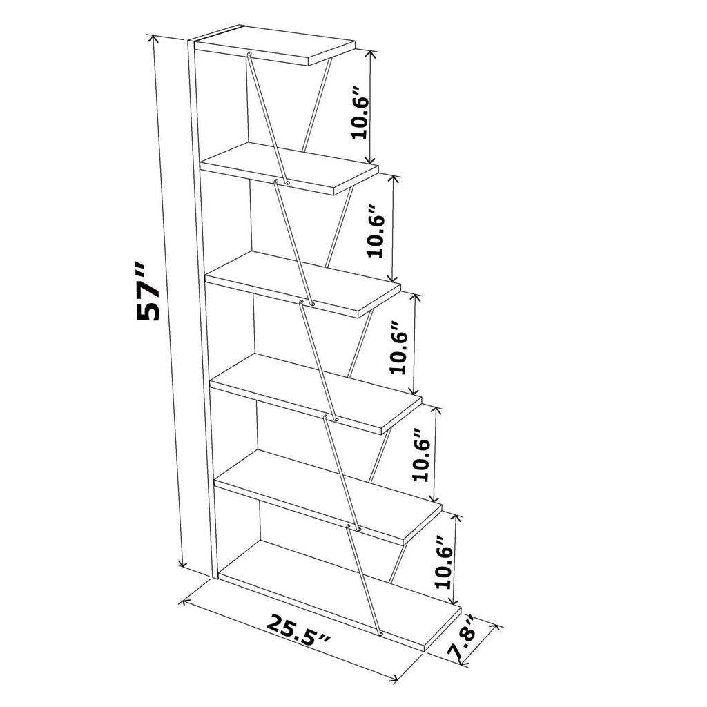 White-Pink Bookcase Z4067