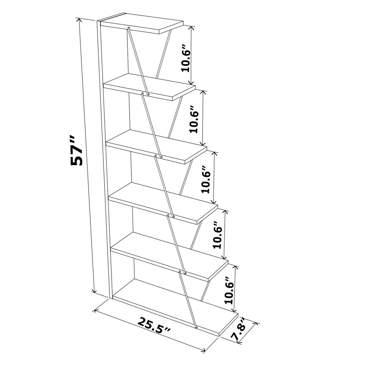 White-Pink Bookcase Z4067