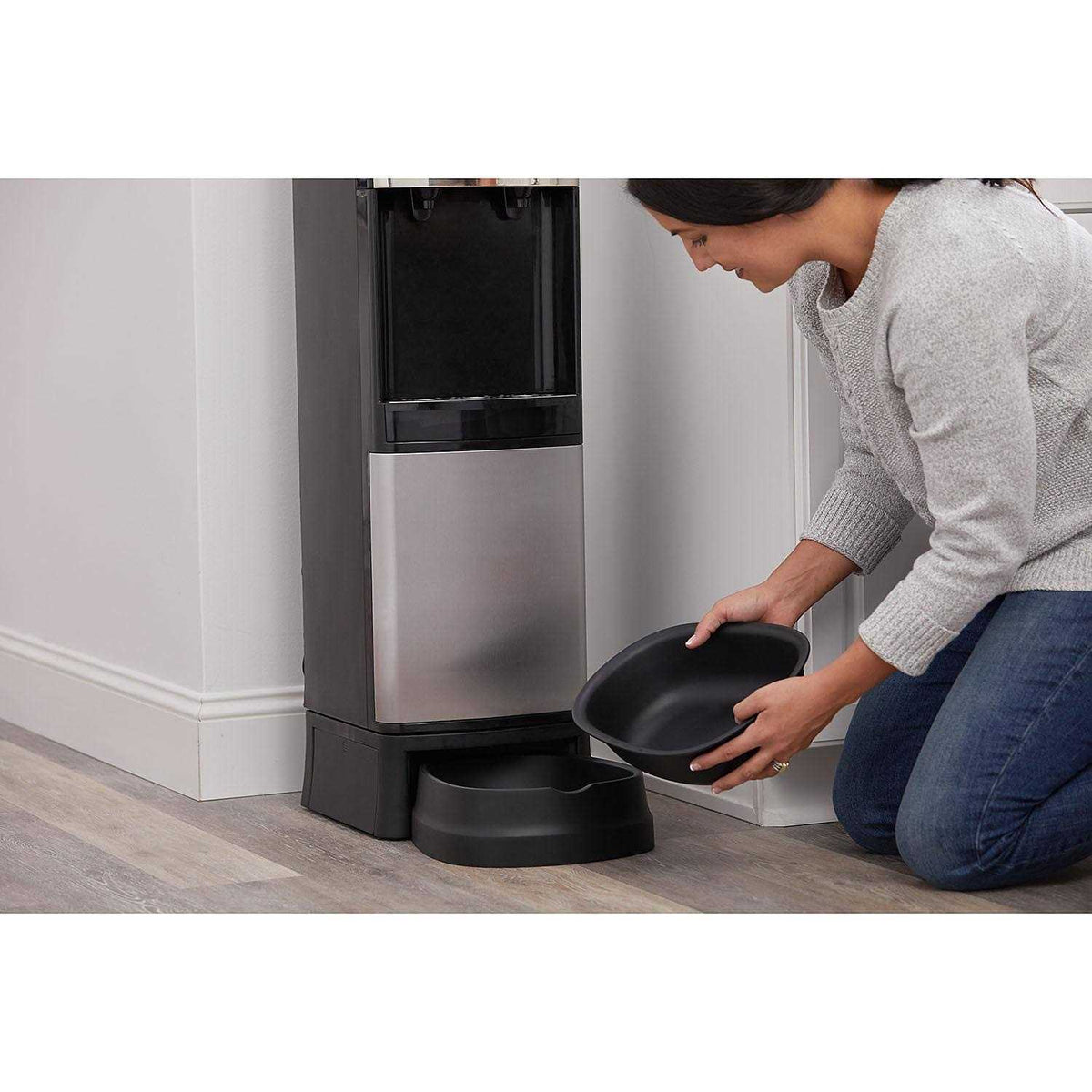 Top Loading Hot/Cold Black and Stainless Steel Pet Water Dispenser X85361