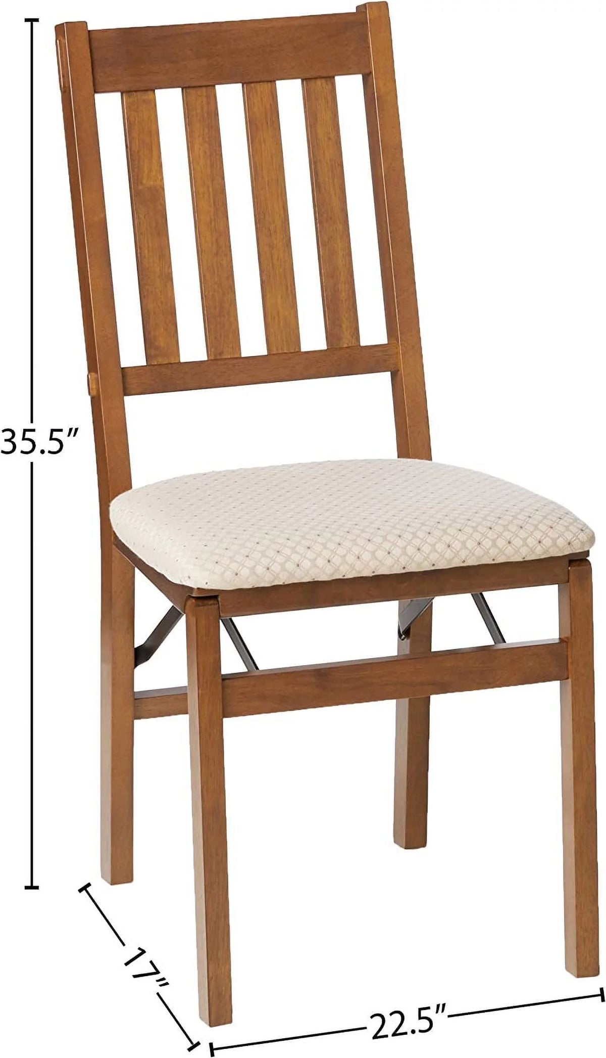 Fruitwood Finish Folding Chair Set of 2 P7721
