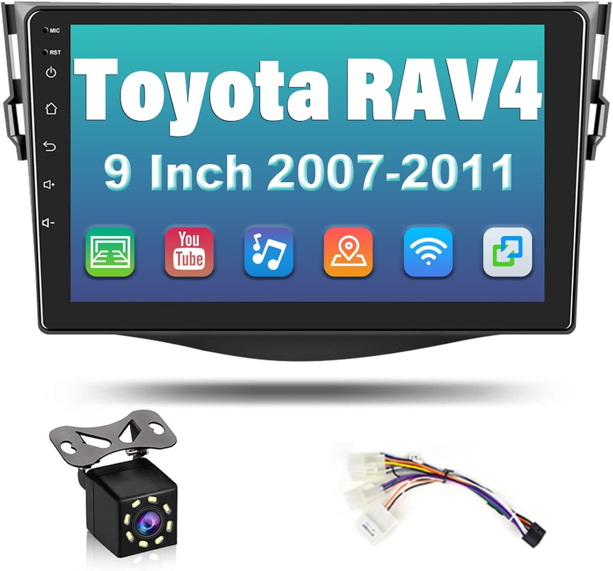 9 Inch Touchscreen Car Stereo with Backup Camera H722