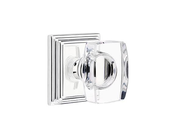 Windsor Crystal Knob Privacy Set Polished Chrome U72333