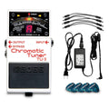 Pedal Power Solution Bundle with Chromatic Tuner, AC Adapter, Daisy Chain and 12 Picks H531