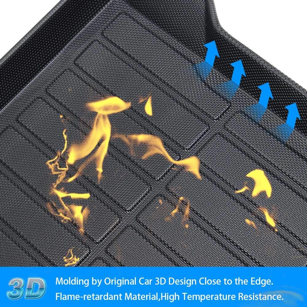 Cargo Liner Trunk Mat All Weather Rear Floor Mat Pack of 2 B672