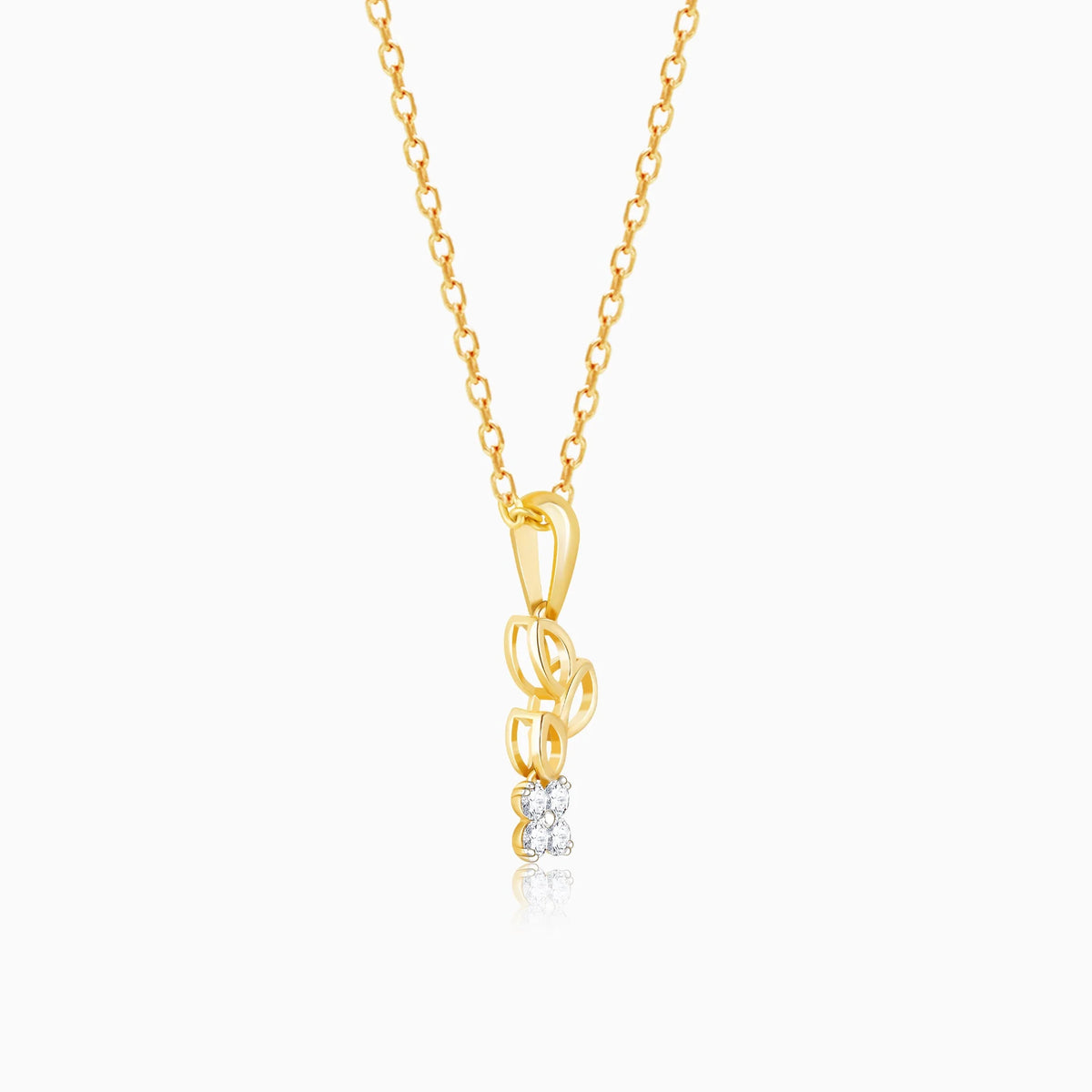 Gold Morning Glory Diamond Pendant X618