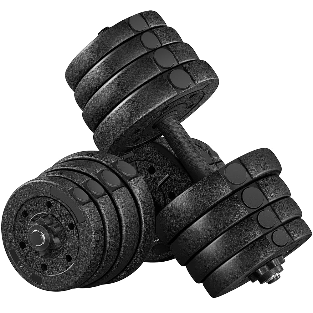 66 Lb. Adjustable Dumbbell Set Black A723