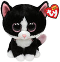 Black & White Cat Plush with Glitter Eyes N222564