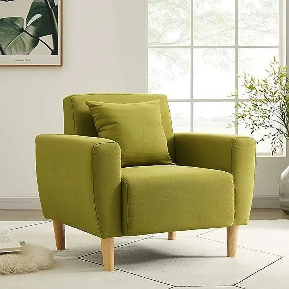Blue Polyester Accent Chair with Toss Pillow H55849