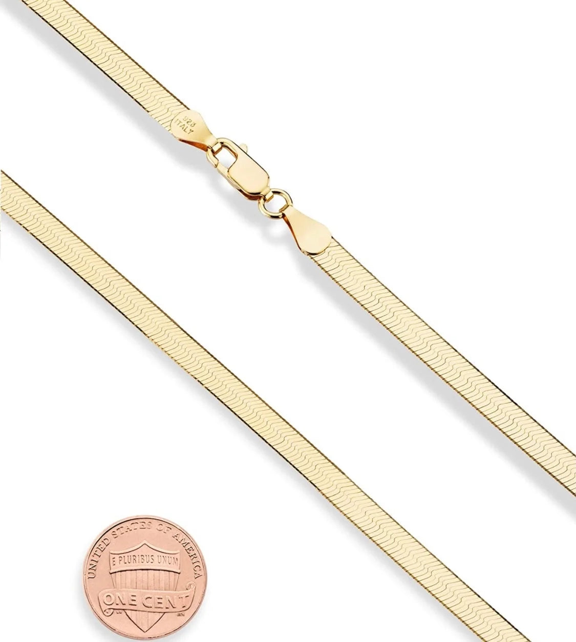 Sterling Silver Herringbone Chain Necklace 3MM, 16-24 inch X7419