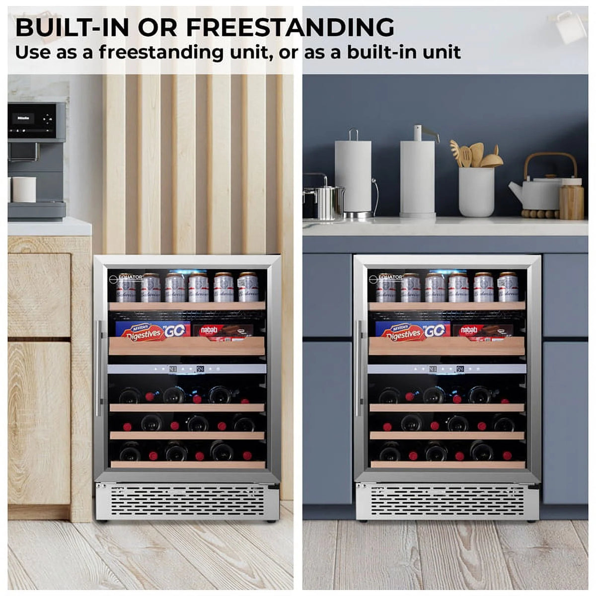 2-Zone Gourmet Center with Wine Bottle Storage H29593