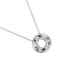 Platinum Diamond Circle Necklace J168