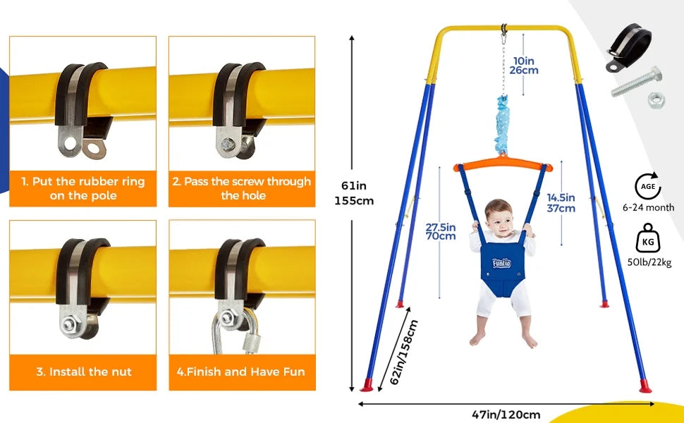 Exerciser Jumper Bouncer with Stand Y554531